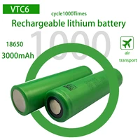 vtc6 rechargeable lithium ion battery 100 original 3 7v 3000mah used for toy tools cameras razors radios led flashlight