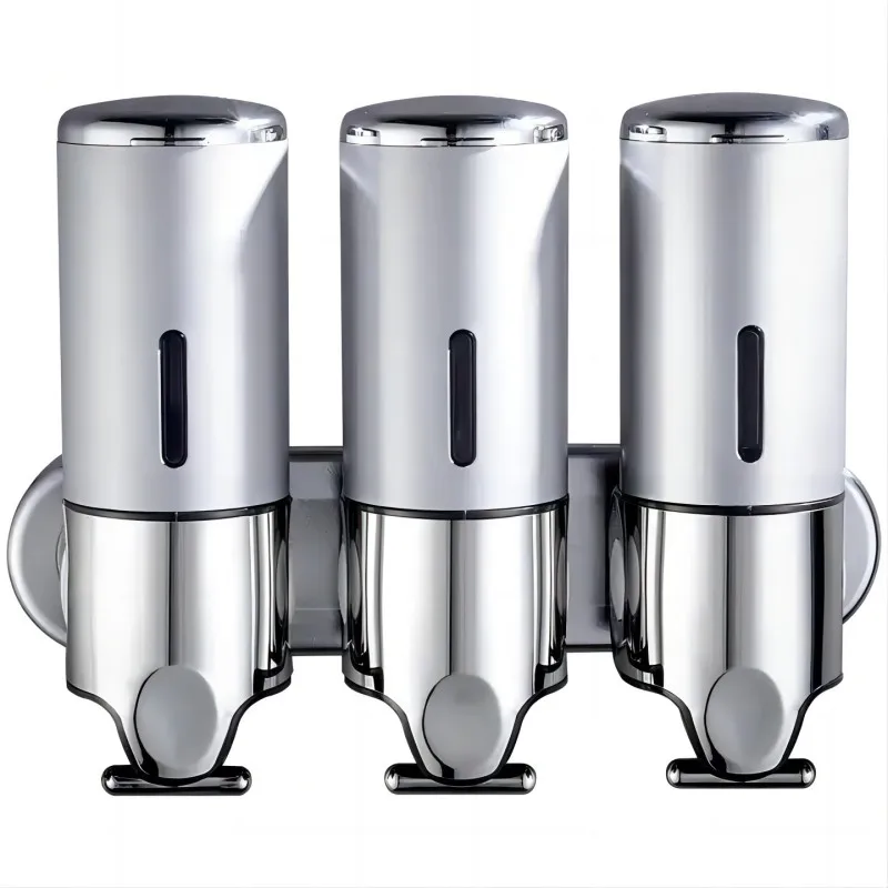 

IDO-FIX 1350ML Soap Dispenser for Bathroom Accessories Manual Press Shampoo Conditioner Bottles Shower Gel
