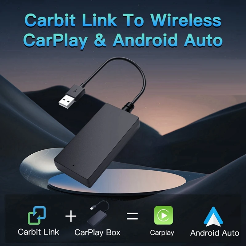 Plug And Play Carbit Link для беспроводного Carplay Android AUTO Box Автомобильная навигация