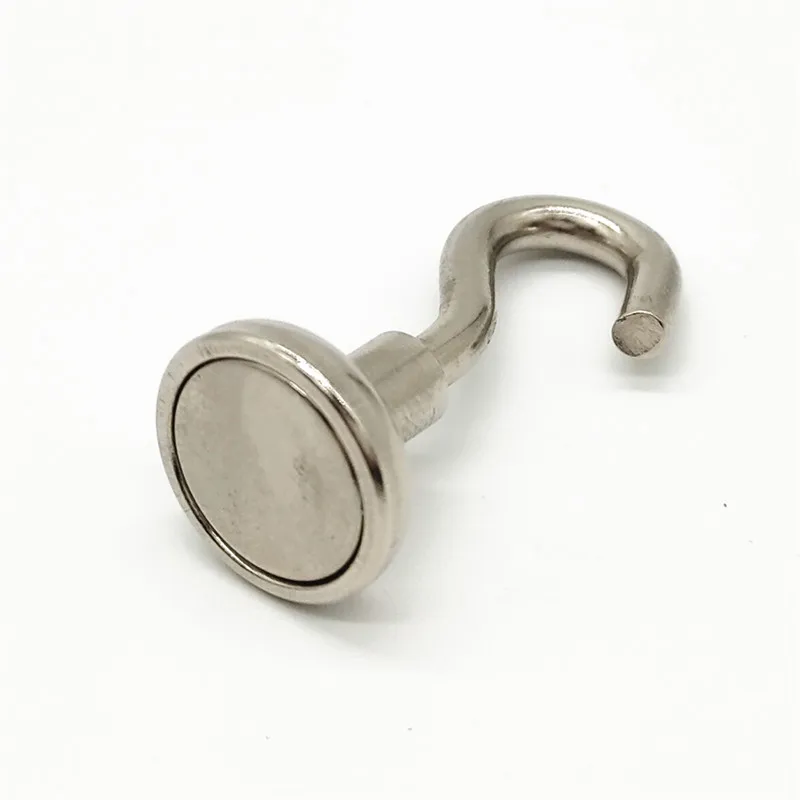 

Neodymium Magnet Magnetic Hook Hanger Key Coat Cup Hanging Hanger Home Storage 16mm Diameter 5kg magnet quick release keychain