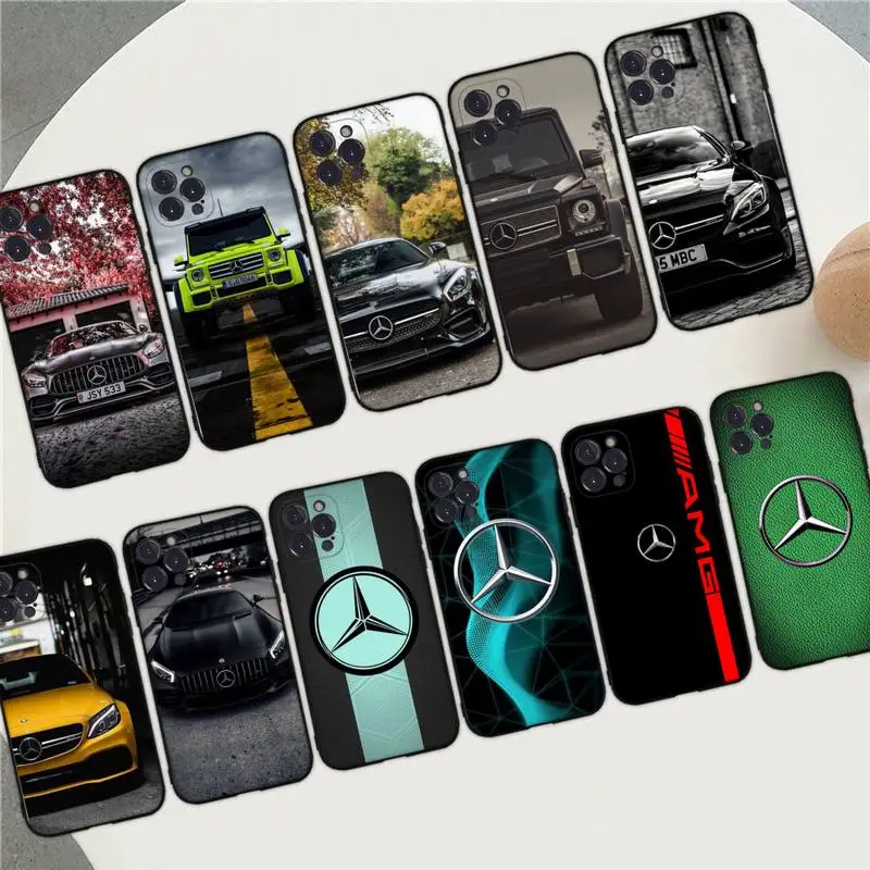 

Benz-Mercedes Sport Car AMG Phone Case For iPhone 14 13 12 Mini 11 Pro XS Max X XR SE 6 7 8 Plus Soft Silicone Cover