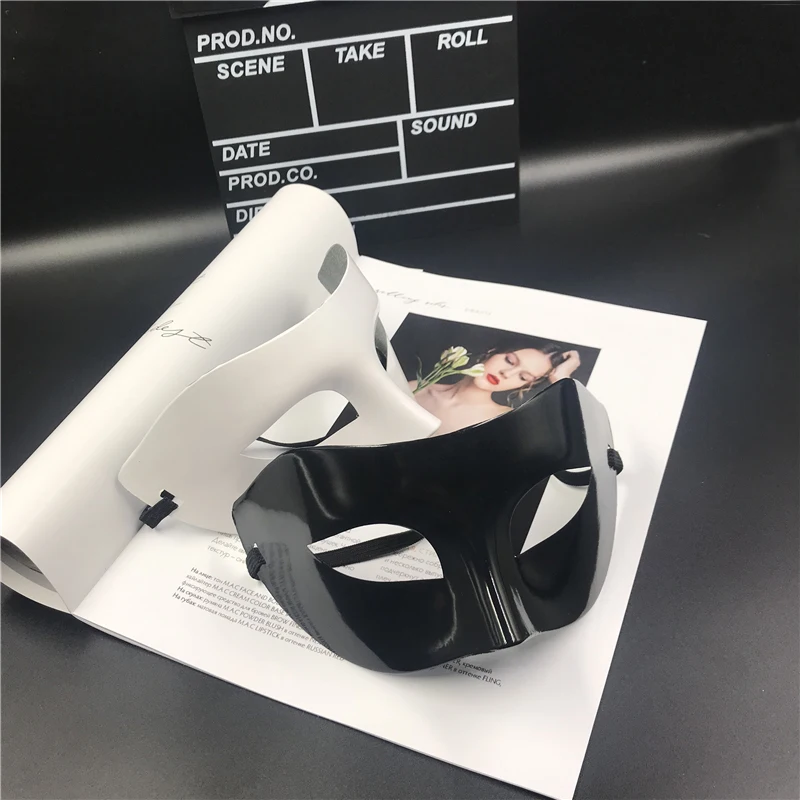 

Фотомаска Мужская крутая черная фальшивая маска взрослая белая маскарадная детская маска Зорро Женская рождественская маска забавная мас...