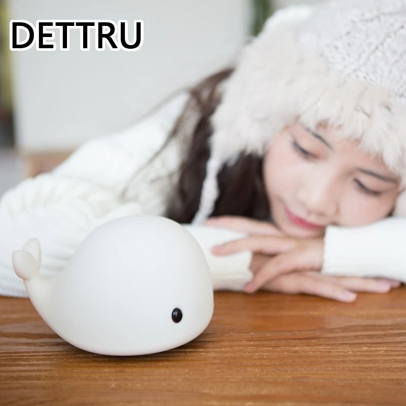 

Детская силиконовая лампа в виде дельфина, с зарядкой от USB