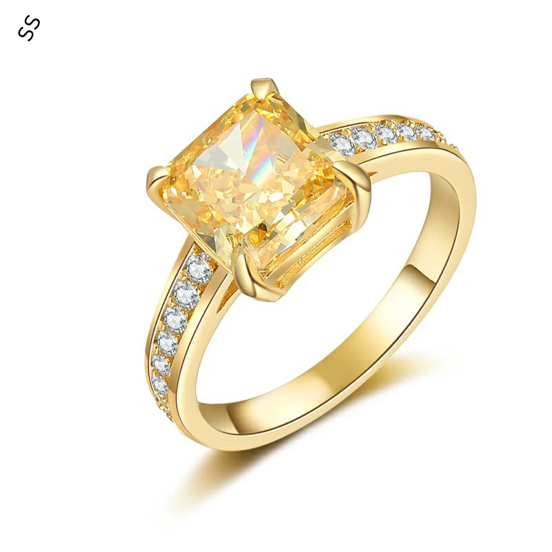 

Women's Fashion High Carbon Square Diamond Rings for Clothing