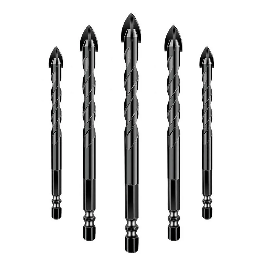 

Cross Hex Tile Drill Bits Set Ceramic Hole Opener Screwdriver Carpentry Tools For Metal Wood Drilling Concrete Construction Tool