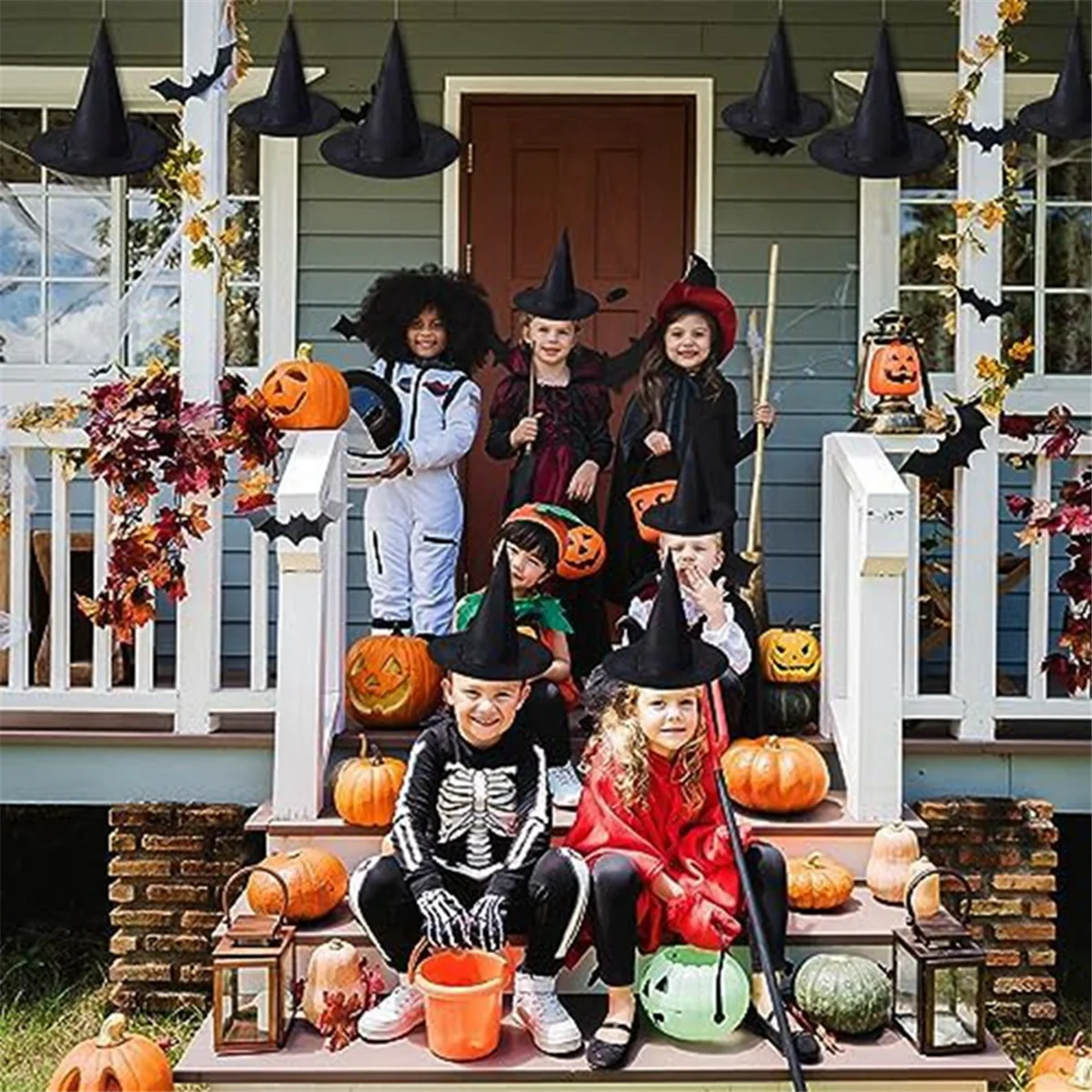 10 шт. черная шляпа ведьмы для Хэллоуина