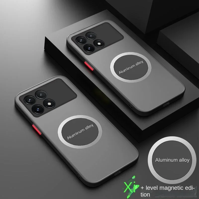 Чехол для Xiaomi POCO X6 X5 F5 M6 Pro C65 магнитный держатель противоударный Прозрачный