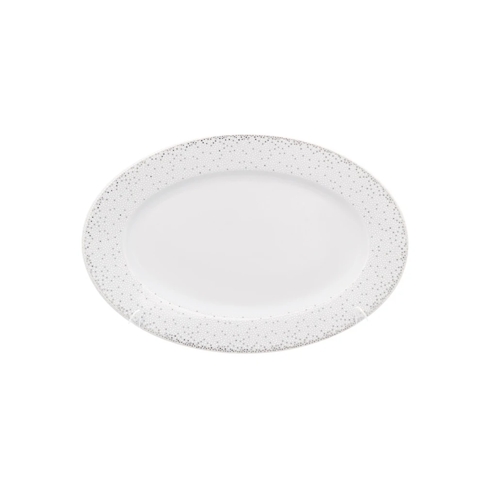 Блюдо Repast Серебряная сетка, овальное, плоское, 22 см