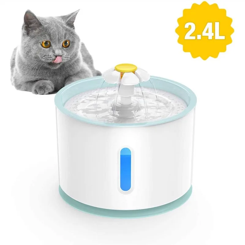 

Automatic Pet Cat Water Fountain 2.4L Cat Automatic Feeders Dog Pet Mute Drinker Feeder Bowl Pet Drinking Fountain Dispenser