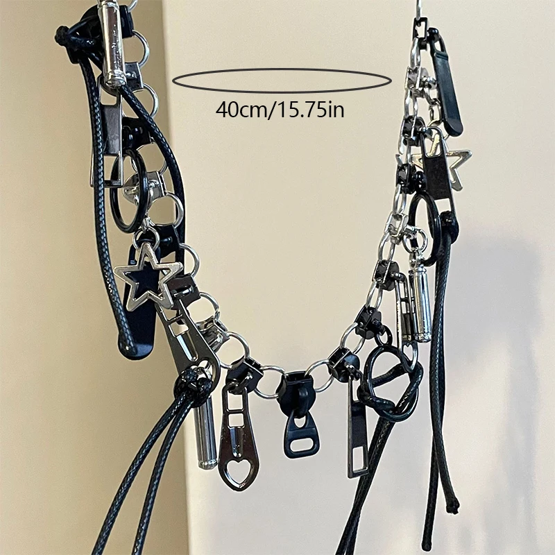 Ожерелье с гальваническим покрытием на молнии в форме звезды