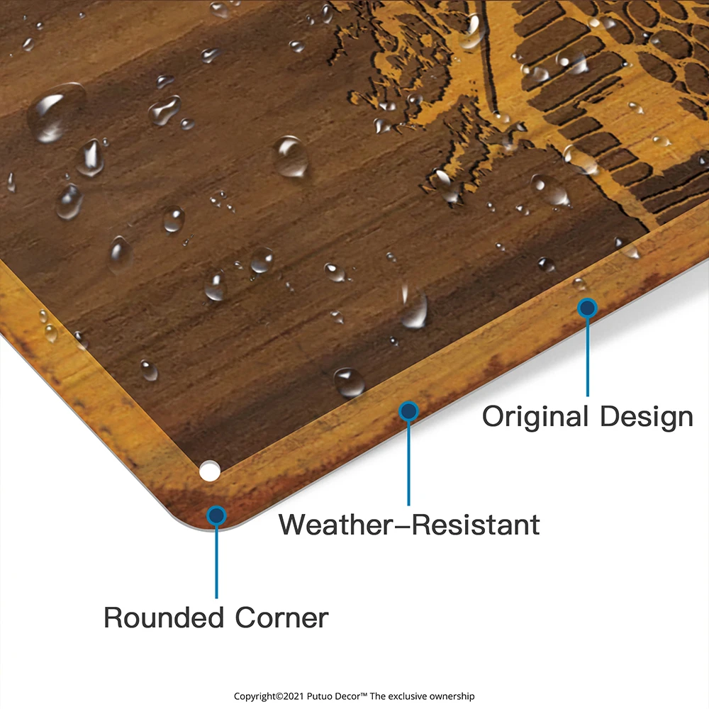 Декоративный Металлический Знак Putuo деревянный домик для дома 12x8 дюймов