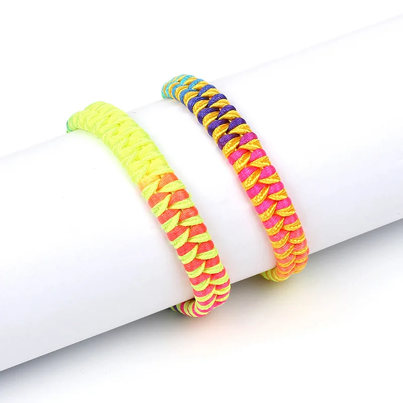 

Colorful Fashion Rope Hand Woven Bracelet Boho 2022 New Fashion Ladies Charm Bracelet Trend Jewelry