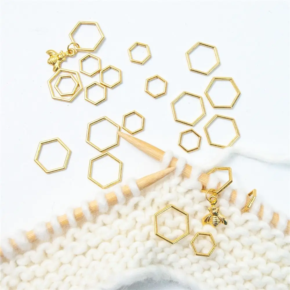 Gold Color Zinc Based Alloy Crochet Locking Needle Clip Knitting Tools Dropshi