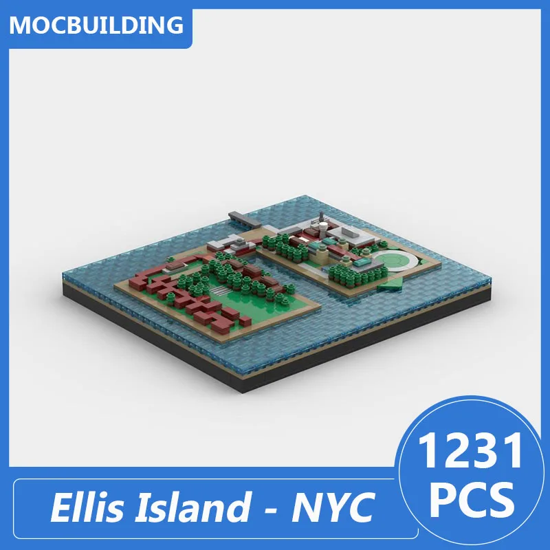 

Ellis Island - NYC Architecture Model Moc Building Blocks Diy Assemble Bricks Educational Creative Children Toys Gifts 1231PCS