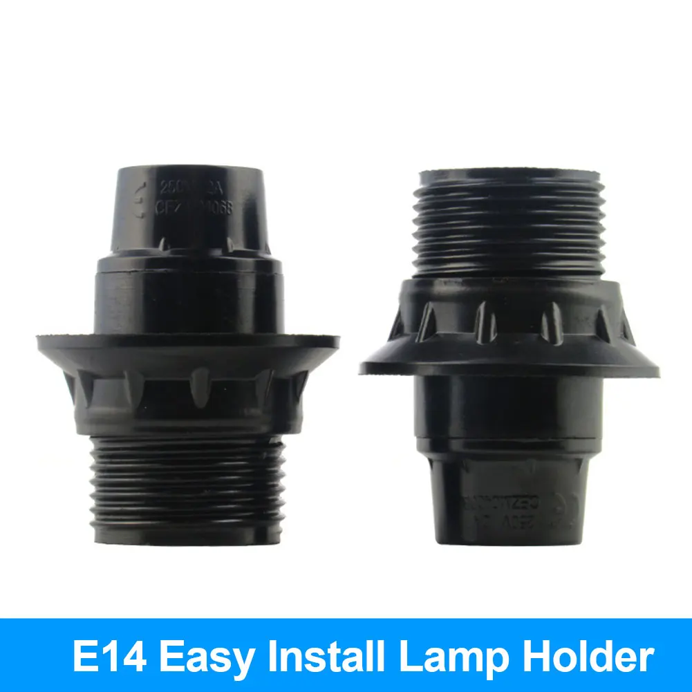 

4pcs Lamp Holder Adapter Retro Light Bulb Socket Chandelier Accessory Easy Install External Thread 4A Home Heat Resistant E14
