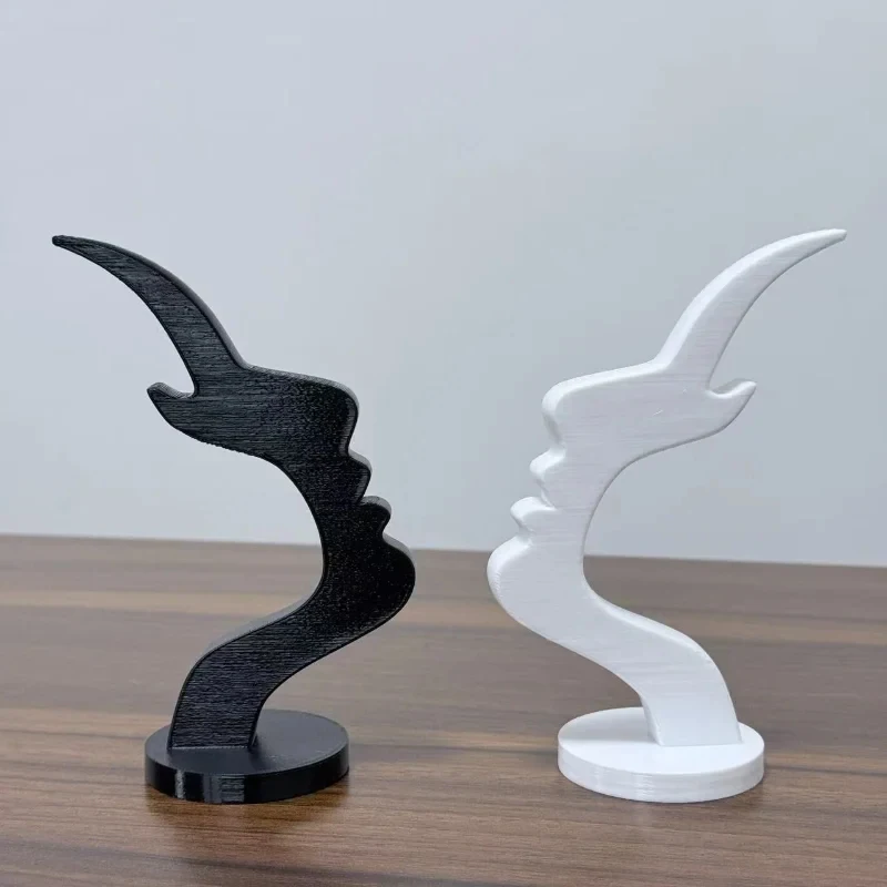 Фото Минималистичная подставка для очков с 3D-печатью (вид сбоку), настольный декор в стиле линейной графики, забавная и практичная подставка для очков №4