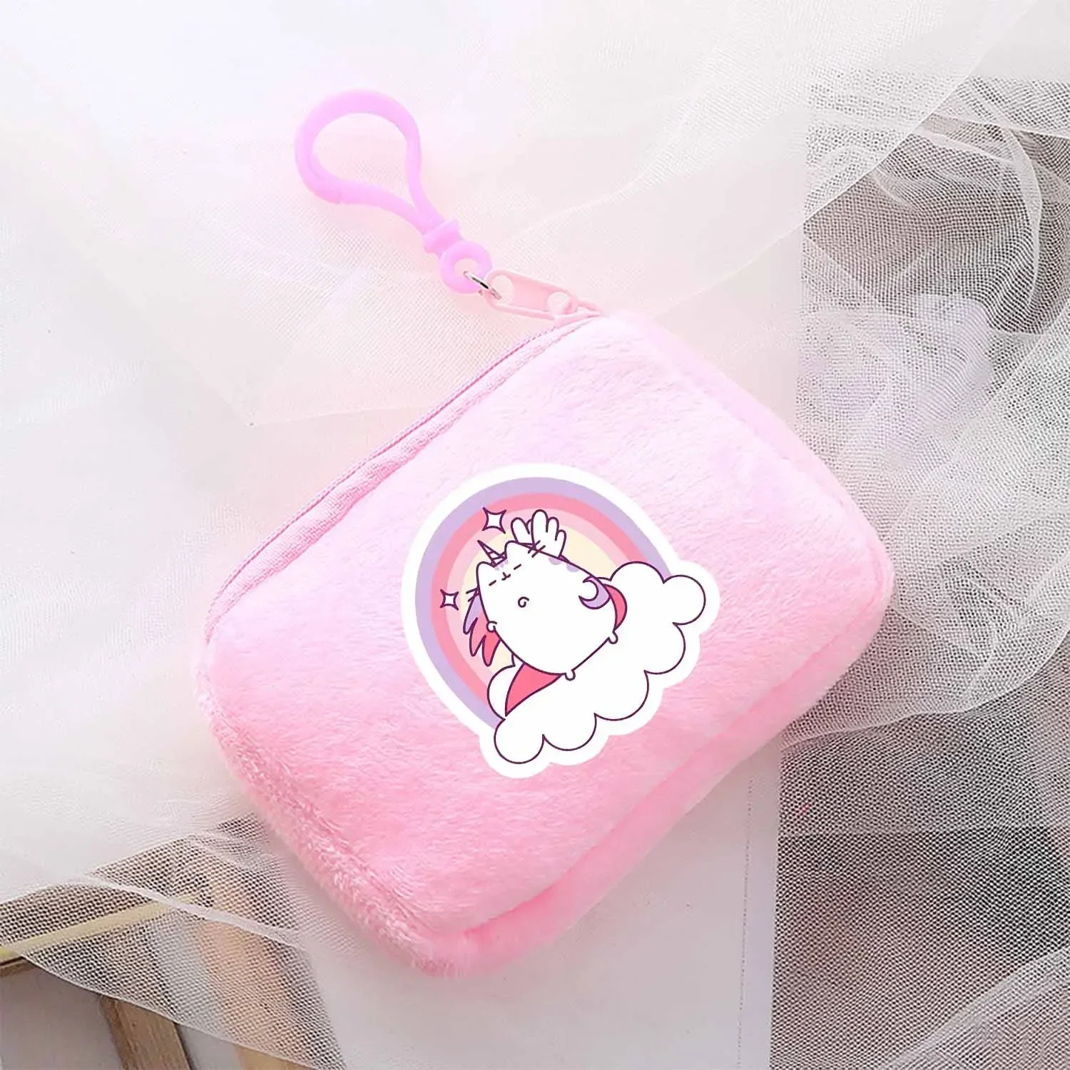 Pusheen Cat плюшевый кошелек для монет милый мультяшный мини-кошелек новый аниме на