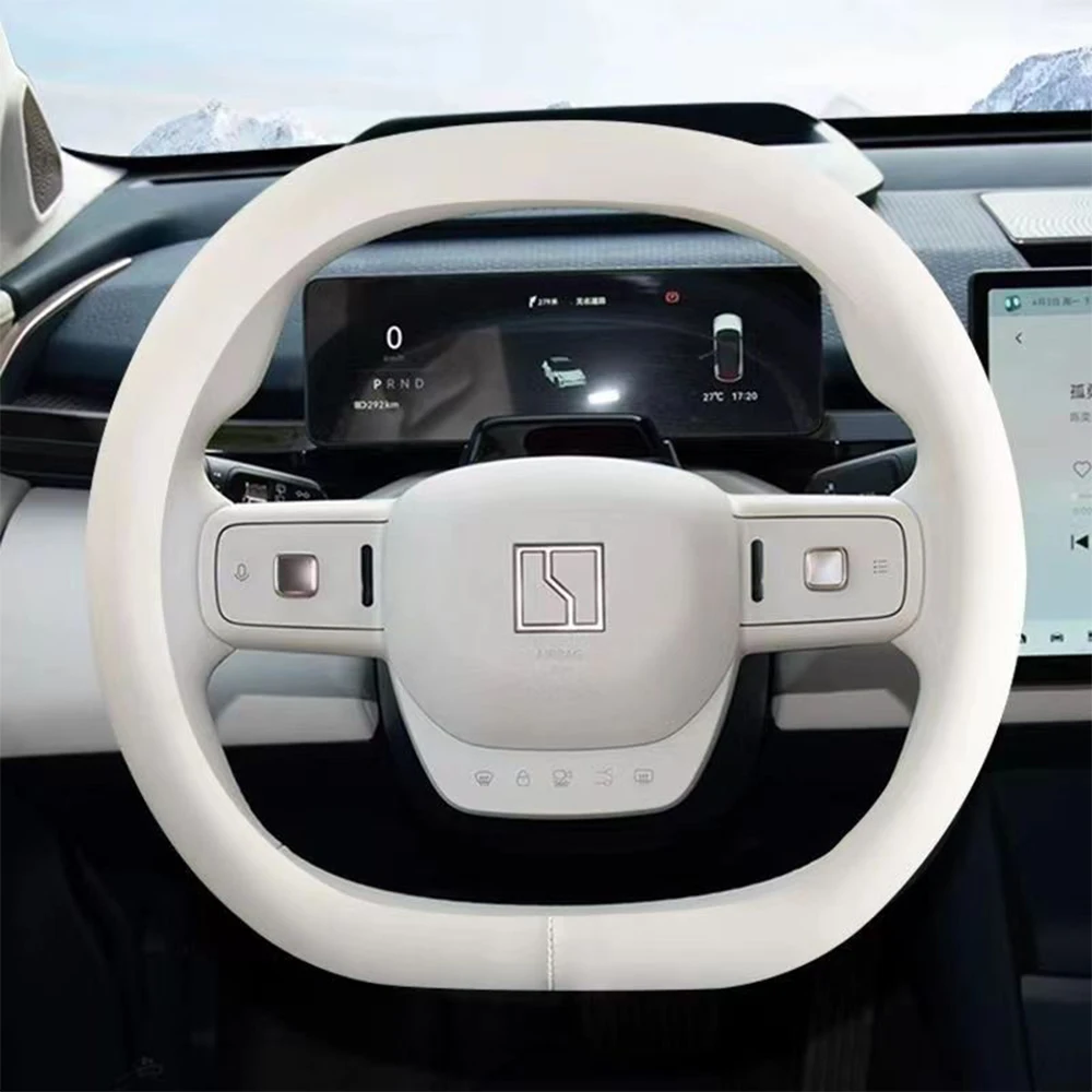 Специальный чехол на руль для Geely ZEEKR X 2023 защищает руля с противоскользящим