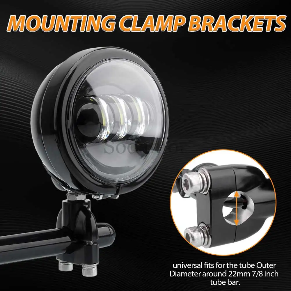 Аксессуары для мотоциклов противотуманные фары 4 5 дюйма светодиодная