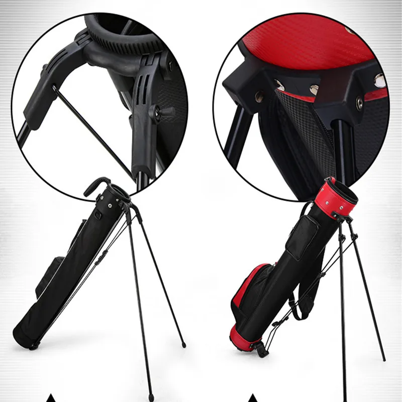 PGM Golf Stand Bag Lightweight Portable Golf Bracket Bag Waterproof Golf Gun Bag Support Stand Rack Large Capacity for 9 Clubs