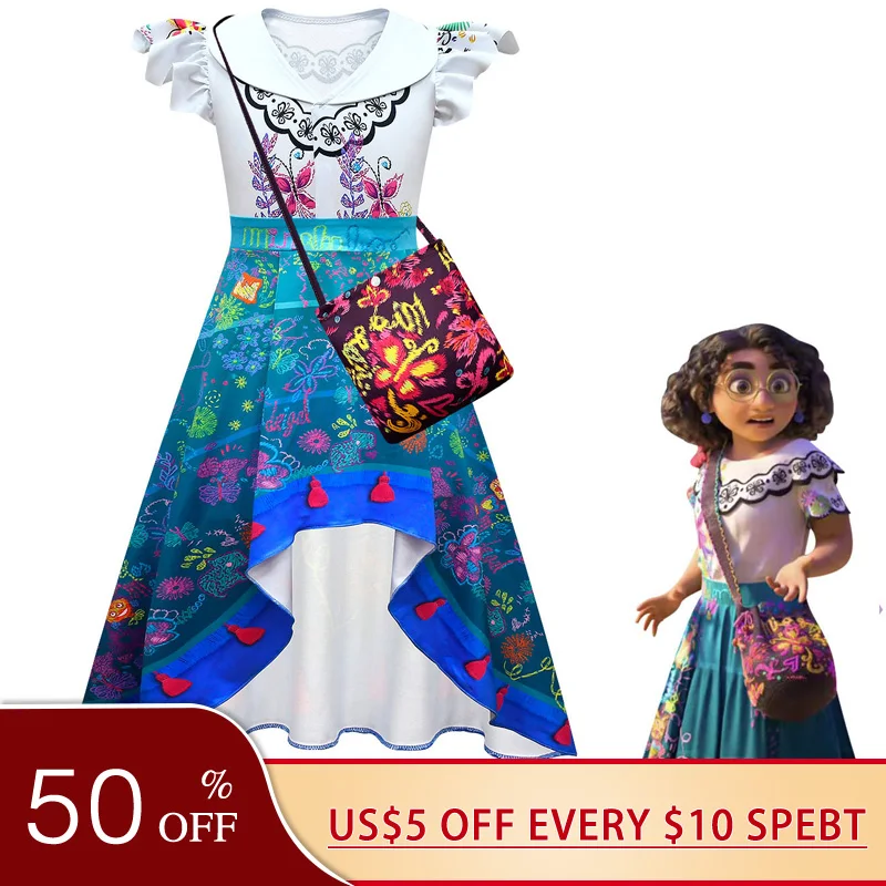 

2022, костюм для косплея enmas Madrigal для детей, одежда для девочек, карнавальные вечерние платья, маскарадные платья для детей 4-5-6-7-10-12 лет