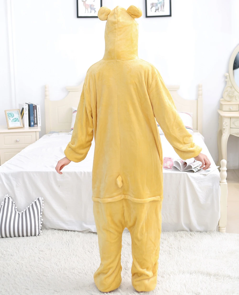Kigurumi Animal Cosplay Onsie Homewear Cartoon Sleepwear Bear Onepiece Pajamas Costume Women Men One-Piece Suit Birthday Gift