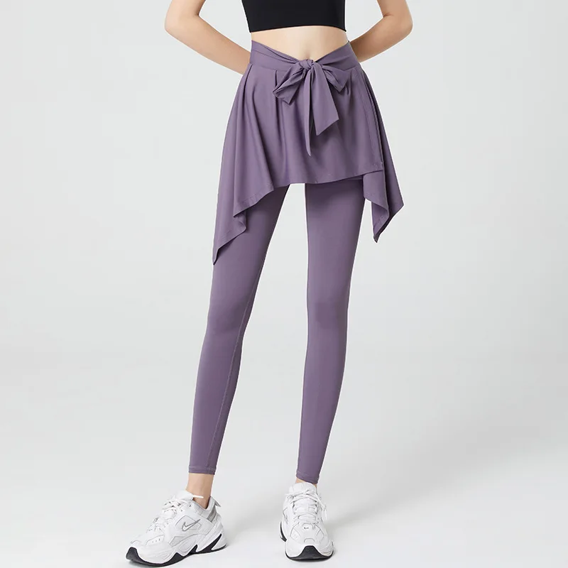 

Yoga Pants Large Fitness Leggings Women's Quick Drying High Waist Hip Lifting Tight Running Sexy Trousers Fake Two-piece