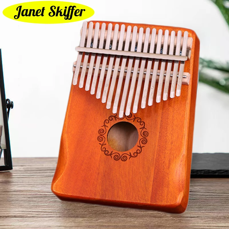 

17 оттенков Kalimba красное дерево Mbira тело большой палец фортепиано клавиатура деревянная коробка для произношения с молотком для настройки вс...