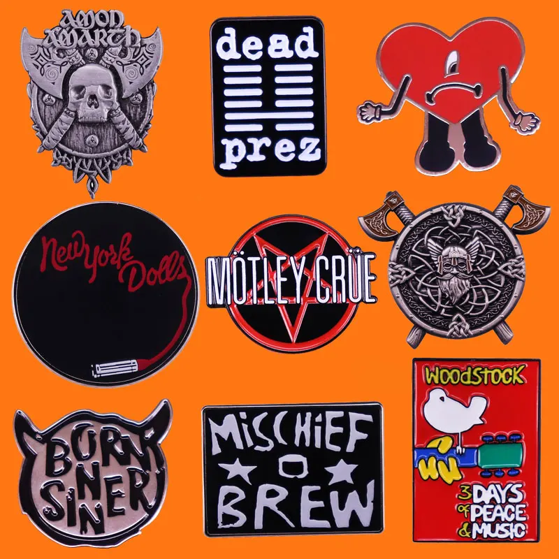 

Rock Music Arts Badges Collecting Fashion Band Enamel Pins Send Friend Fans Boutique Medal Gift Decorate Metal Decorate Brooch