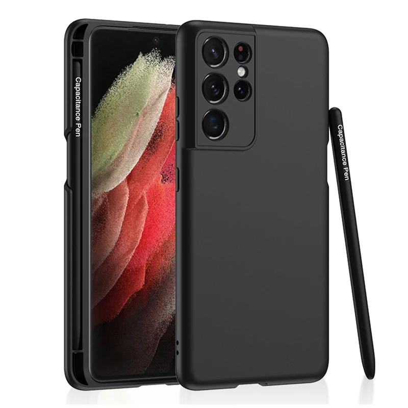 

Мягкий силиконовый чехол для телефона Samsung Galaxy S21 Ultra с ручкой, тонкая задняя крышка из силикагеля для Samsung S22 Plus S21 FE S22, чехол