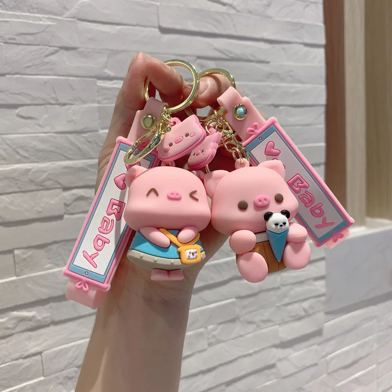 

Super Cute Pink Pig Keychain