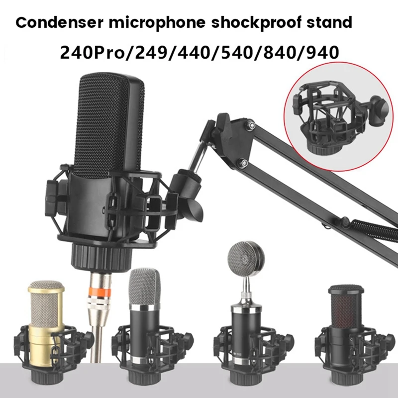 Microphone Shock Mount For Lewitt LCT-240 Live Broadcast Mic Recording Holder & Stand