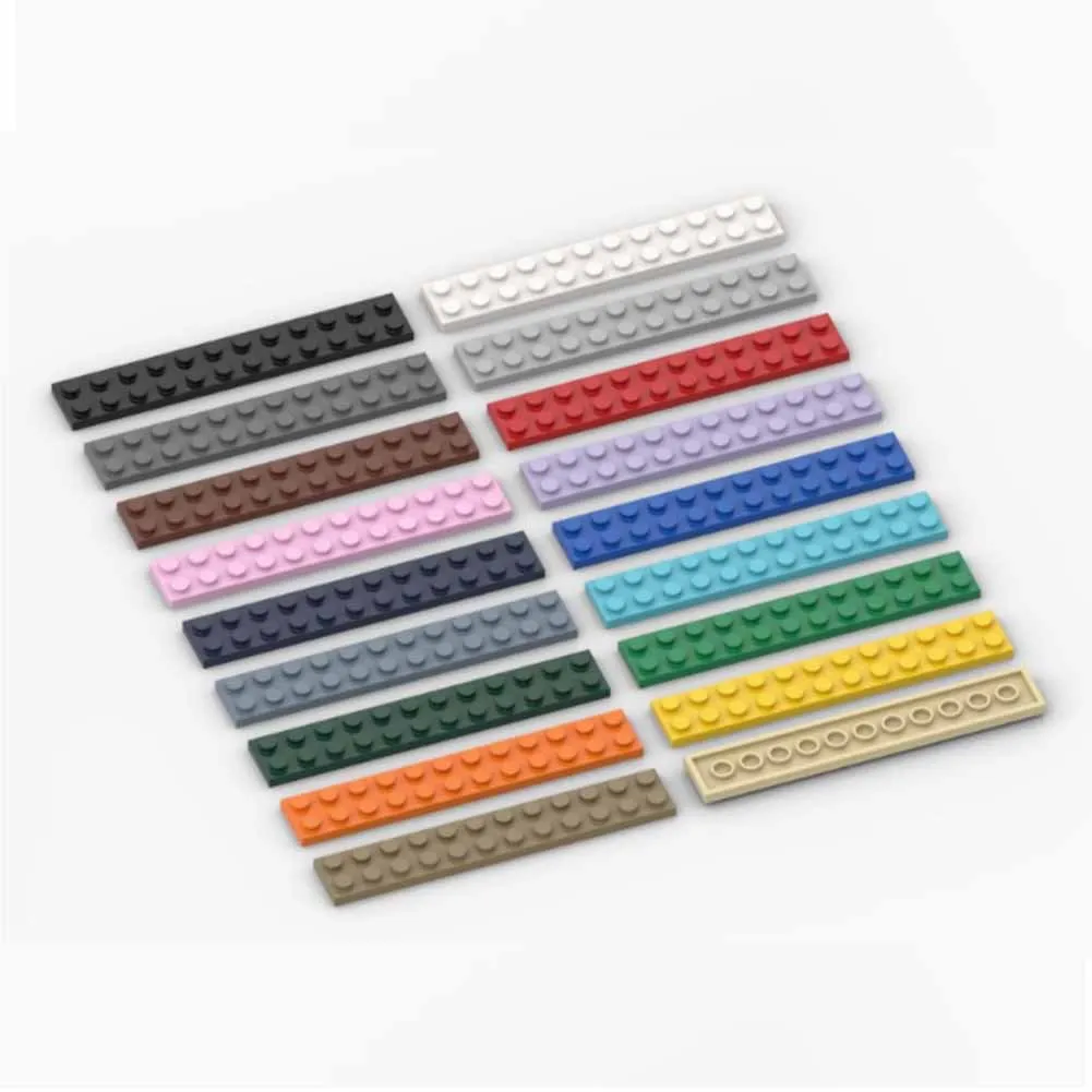 10 шт. DIY мелкие частицы 2x12 базовый кирпичный плоский строительный блок аксессуары