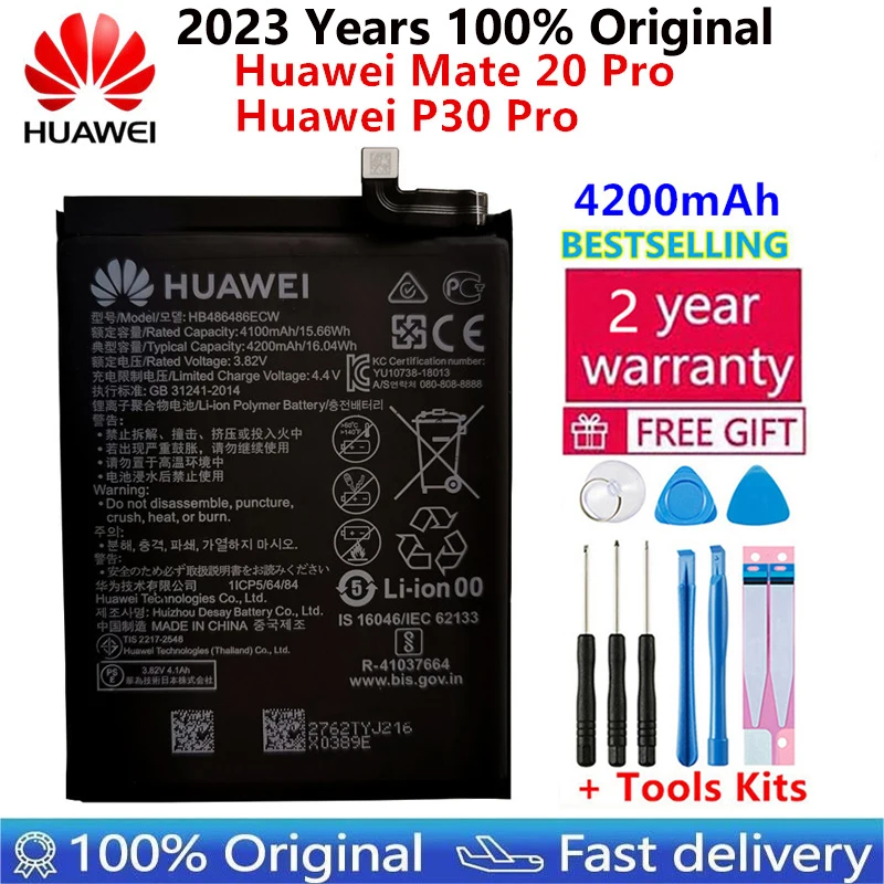 

100% Original Replacement 4200mAh Battery HB486486ECW For Huawei Huawei P30 Pro Mate20 Pro Mate 20 Pro Genuine Phone Batteries