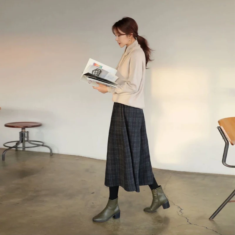 Женские свободные широкие брюки с эластичным поясом