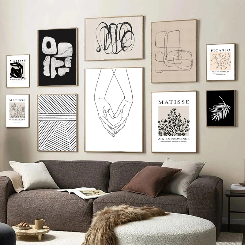 Современная Минималистичная настенная живопись Matisse абстрактная растений