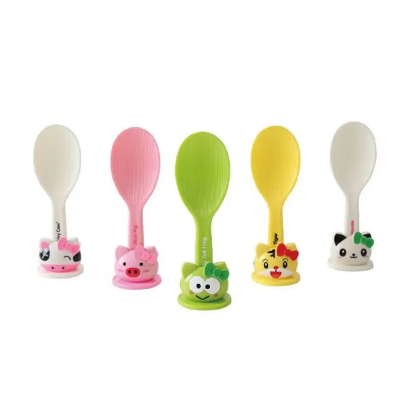 Spoon Paddle With Holder Cute Cow Tiger Frog Pig Shaped Kore