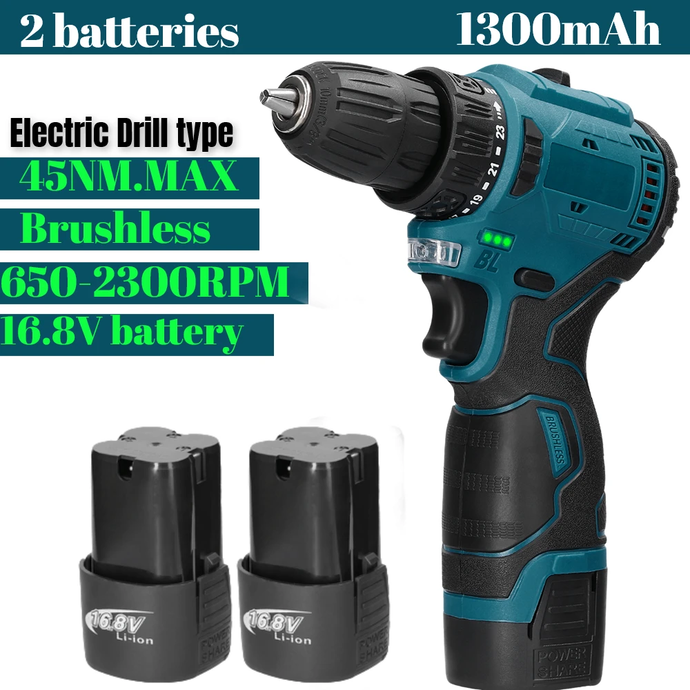 

Аккумуляторный шуруповерт Meterk 16.8V