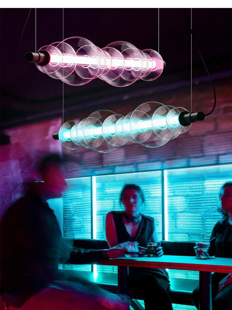 Простая длинная яркая лампа для кафе бара красочные лампы и фонари магазина