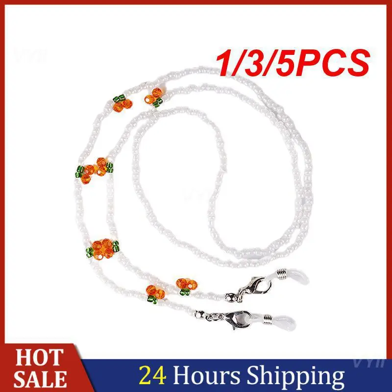

1/3/5PCS Mask Holder Unique Elegant Simple Glasses Chain For Mask Cherry Rice Bead Fashionable Accessory Trending Glasses Chain