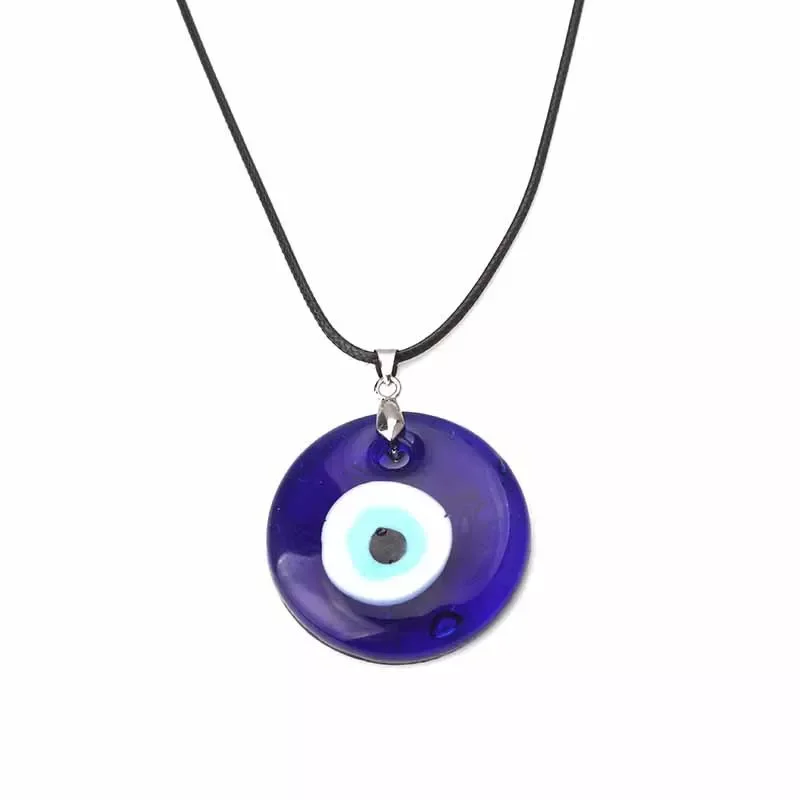

Turkish Evil Eye Pendant Choker Necklace Lucky Blue Evil Eyes Clavicle Chain Necklace Party Jewelry For Women Girls Gift