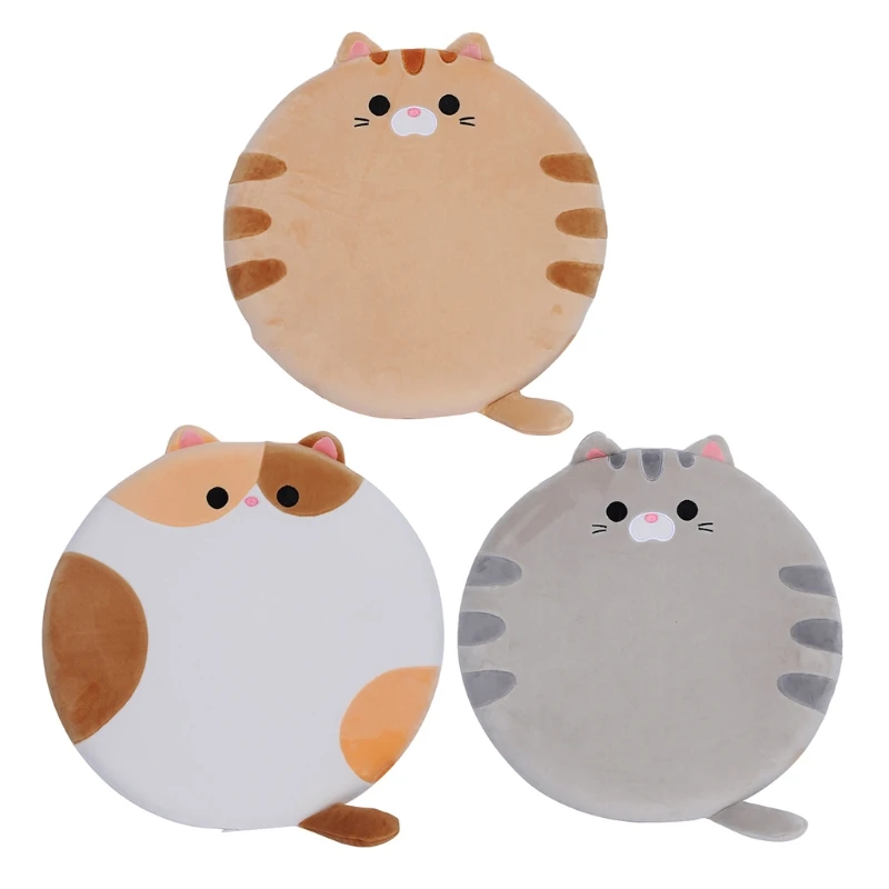 

77HD Cute Cartoon Shape Chair Seat Cushion Round Plush Chair Cushion Sofa Decor