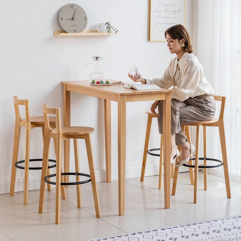 

Скандинавские искусственные Современные Простые креативные барные стулья, Новый китайский стиль, для балкона, для дома, роскошные высокие стулья со спинкой