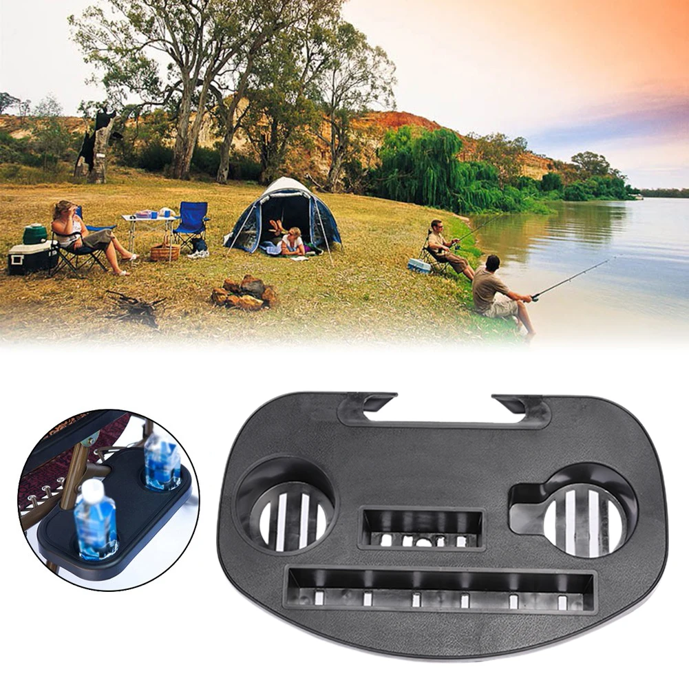 

Portable Folding Camping Picnic Outdoor Beach Garden Chair Side Tray Holder For Drink Gardening Supplies Accessories New