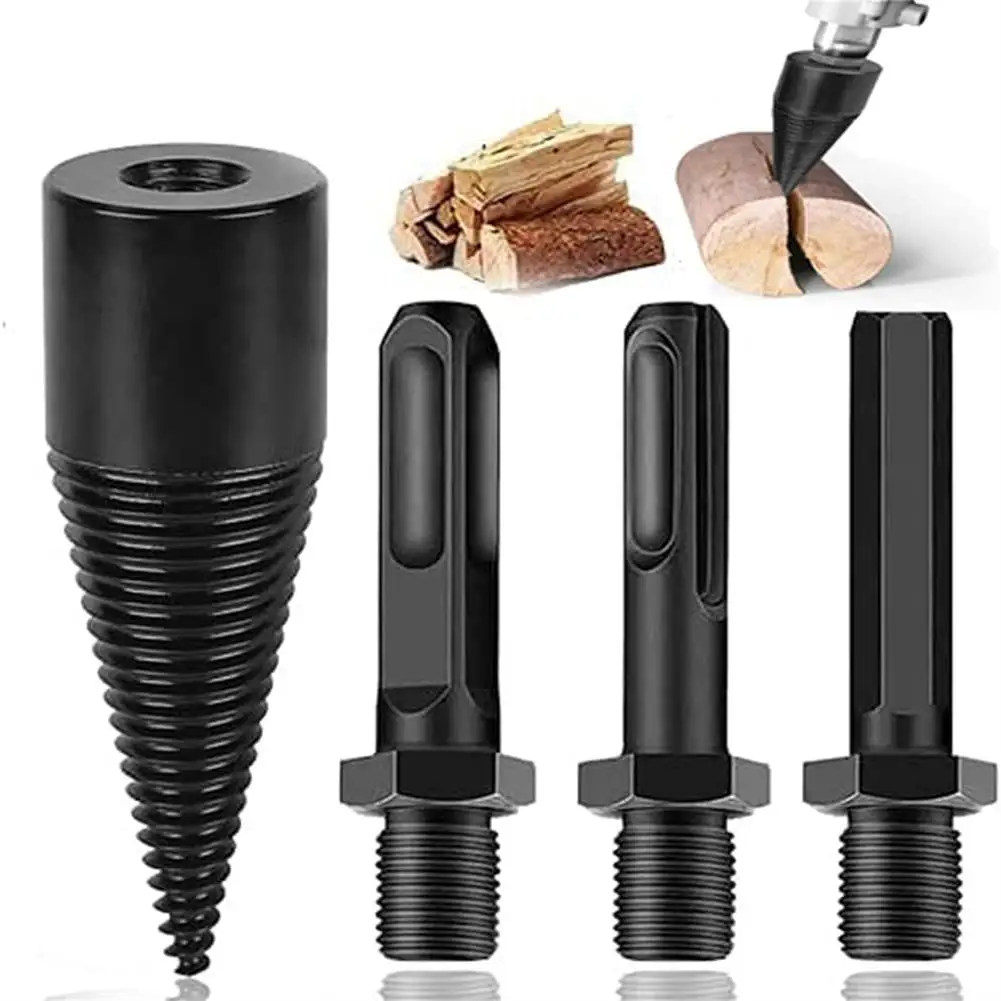 

4pcs Wood Splitter Drill Bit Impact-resistant Wear-resistant Heavy Duty Electric Drills Screw Cone Driver Efficient Cutting Tool