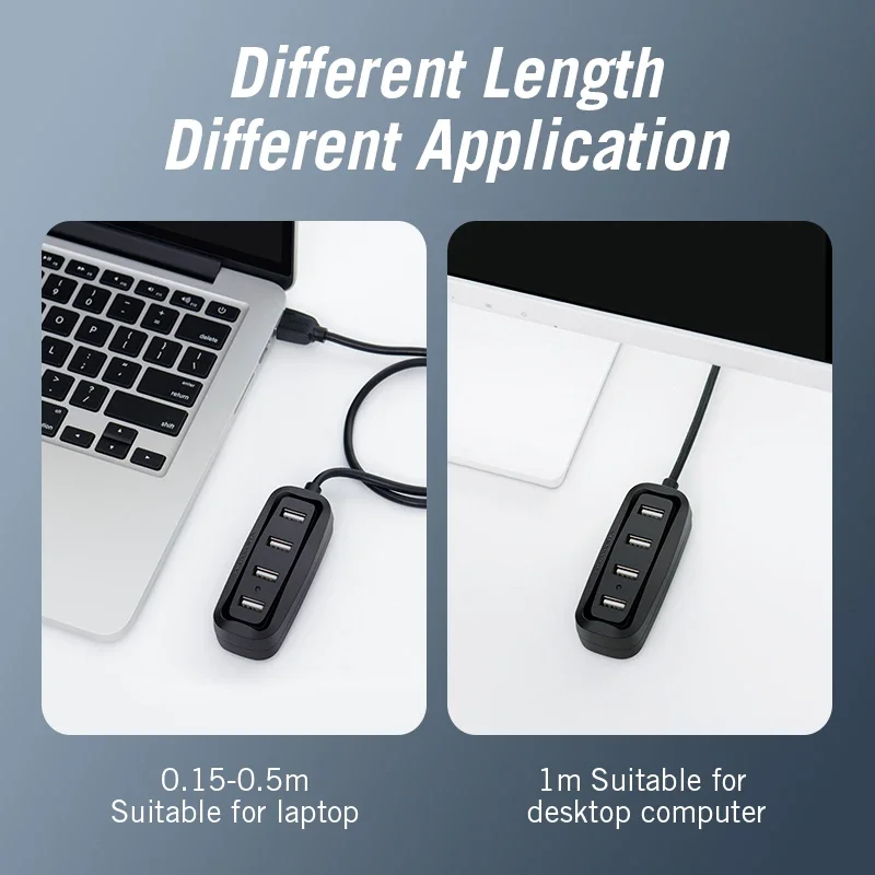 USB-концентратор Vention на 4 порта со светодиодной подсветкой USB 2 0