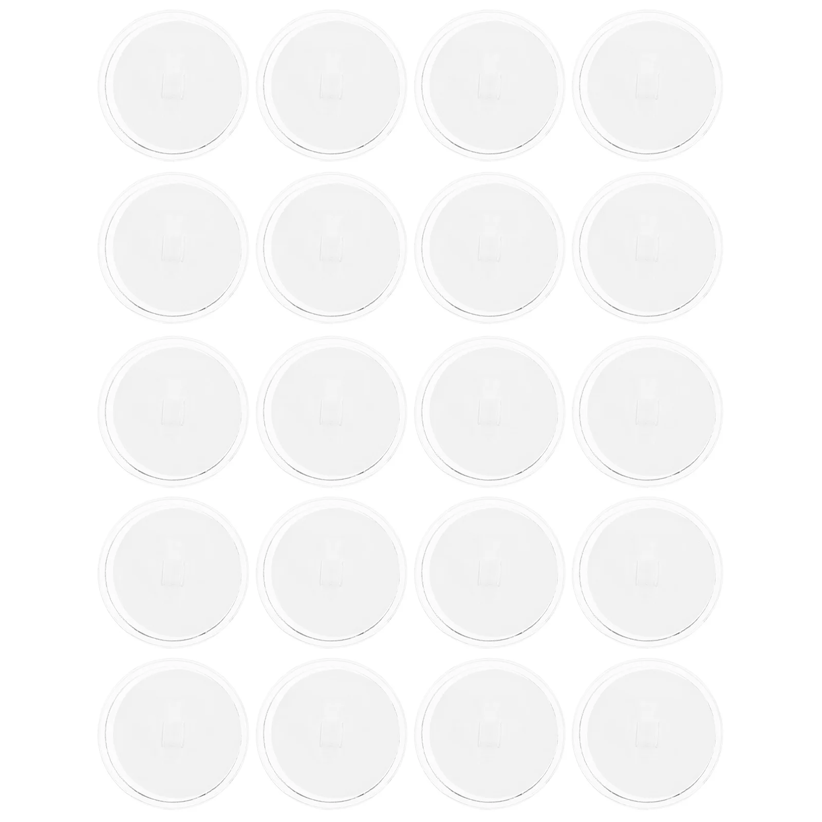 

100 Pcs Adhesive Hook Ceiling Disc Out Door Decor Transparent Hooks Practical Round Pp Self Hanging