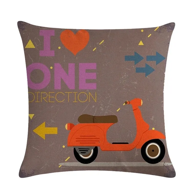 Наволочка с рисунком электромобиля декоративная наволочка для дивана