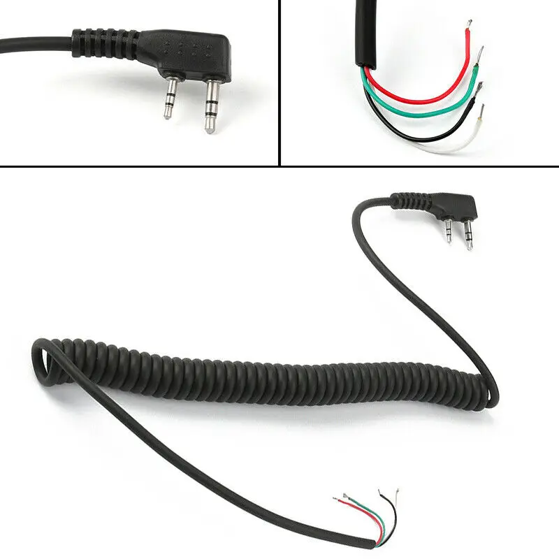 Испытайте четкое и аудио с 4-проводным микрофонным кабелем для Baofeng UV5RKenwood TK370Linton