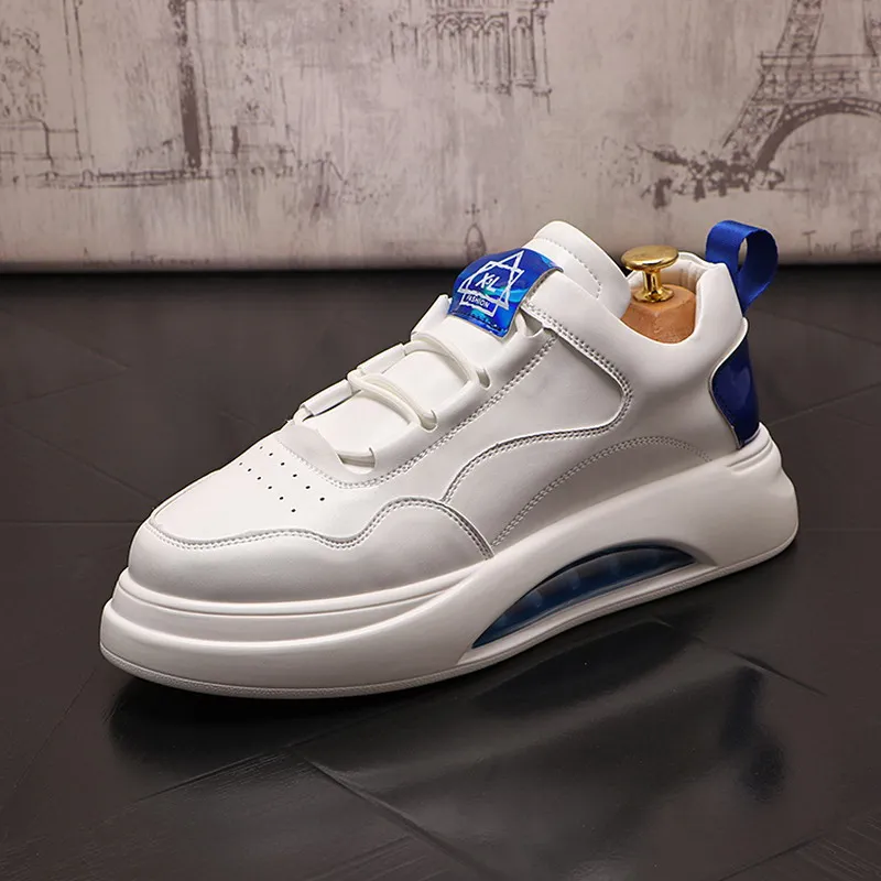 

Concise Men Casual Shoes White Breathable Trending British Male Leisure Zapatos Younger Street College Sport Footwear ERRFC